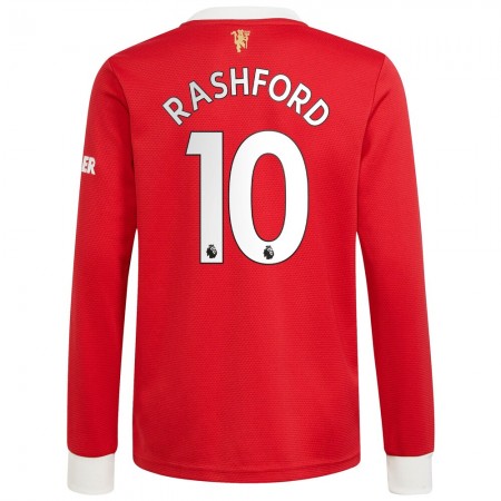 Fußballtrikots Manchester United Marcus Rashford 10 Heim Trikotsatz 2021-2022 Langarm